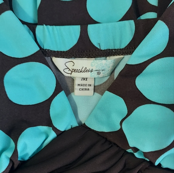Speechless, women's brown/teal strappy size medium dress - Picture 3 of 4